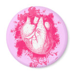 Pink Heart Splatter magnets