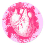 Pink Heart Splatter stickers