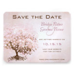 Pink Heart Tree Wedding Save the Date Invite