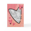 Pink Heart Valentine Card