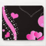 Pink hearts and stars - Mousepad