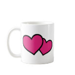 pink hearts icon love mug