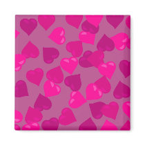 Pink Hearts magnets