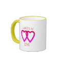 Pink Hearts mugs