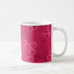 Pink hearts mug