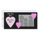 Pink Hearts. Patterned Heart Design. Picture Card