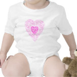 Pink Hearts. Patterned Heart Design. Tee Shirts