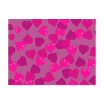 Pink Hearts postcards