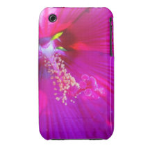 Pink Hibiscus Close up Photo phone case Case-Mate iPhone 3 Cases