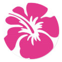 Pink Hibiscus Design stickers