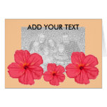 Pink Hibiscus Flower  template card
