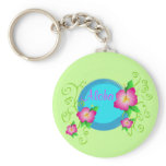 Pink hibiscus - Keychain