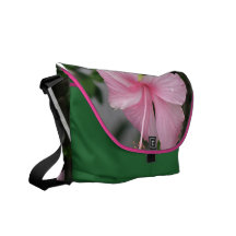 Pink Hibiscus  Messenger Bag