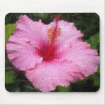 Pink Hibiscus Montage mousepads