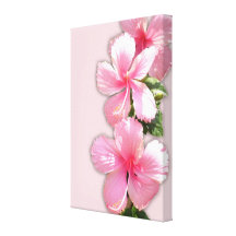 Pink Hibiscus Wrapped Canvas Gallery Wrapped Canvas