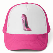 Pink High Heel Shoe Art Cap Hat