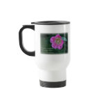 Pink hollyhock flower woman quote coffee mug