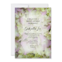 Pink Hydrangea Bridal Shower Invitation