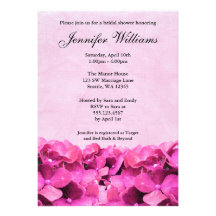 Pink Hydrangea Bridal Shower Personalised Invitations