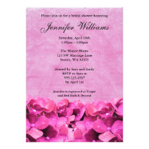 Pink Hydrangea Bridal Shower Invitation