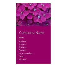 Pink Hydrangea Flowers Business Card Template