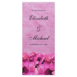 Pink Hydrangea Wedding Program rack cards