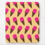 Pink ice cream pattern mouse pad