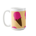 Pink ice cream pattern coffee mug