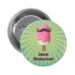 Pink Ice Cream with Moustaches