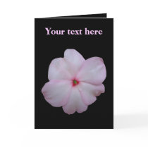 Pink Impatiens Customizable Greeting Card