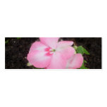 Pink Impatiens Flower Bookmark Business Card Template