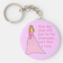 Pink is for Princesses Breast Cancer Products Key Chains