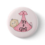 Pink It's a Girl buttons