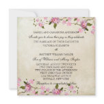 Pink Japanese Cherry Blossoms Wedding Personalised Invite