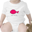 Pink Jesus Fish t-shirts