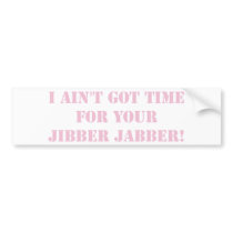Pink Jibber Jabber Bumper Sticker