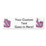 Pink Keytar portable 80s keyboard piano graphic bumper stickers