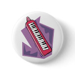 Pink Keytar portable 80s keyboard piano graphic buttons