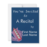 Pink Keytar portable 80s keyboard piano graphic invitations
