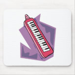 Pink Keytar portable 80s keyboard piano graphic mousepads