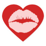Pink Kissy Lips Sticker