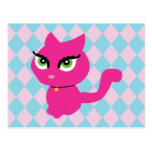 Pink Kitty Cat Post Cards
