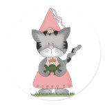 Pink Kitty Princess stickers