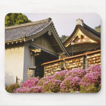 Pink Kyoto's Lucky Temple flowers Mousepad