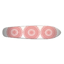 Pink Lace Pattern Design. Skate Boards