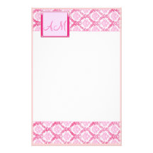 Pink Lace Personalized Stationery