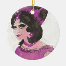 Pink Lady Christmas Tree Ornament