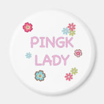 Pink Lady Ping Pong Fridge Magnets