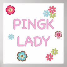 Pink Lady Ping Pong Poster