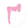Pink Lady Round Sticker